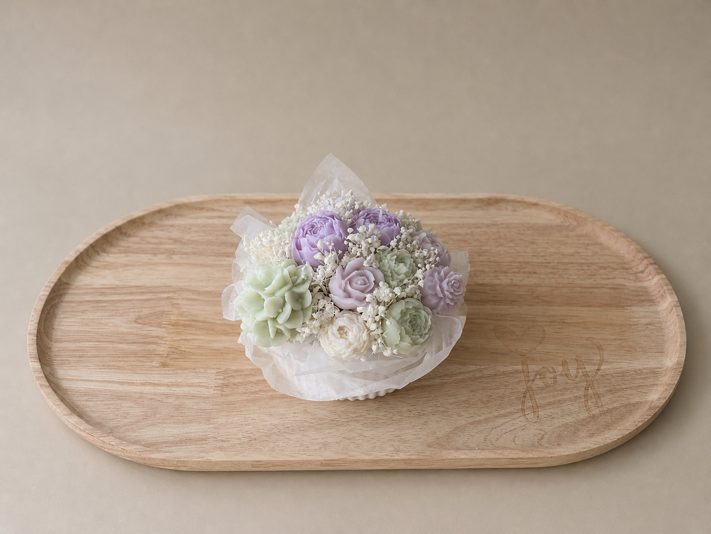 Pastel Bloom - Kerzengesteck