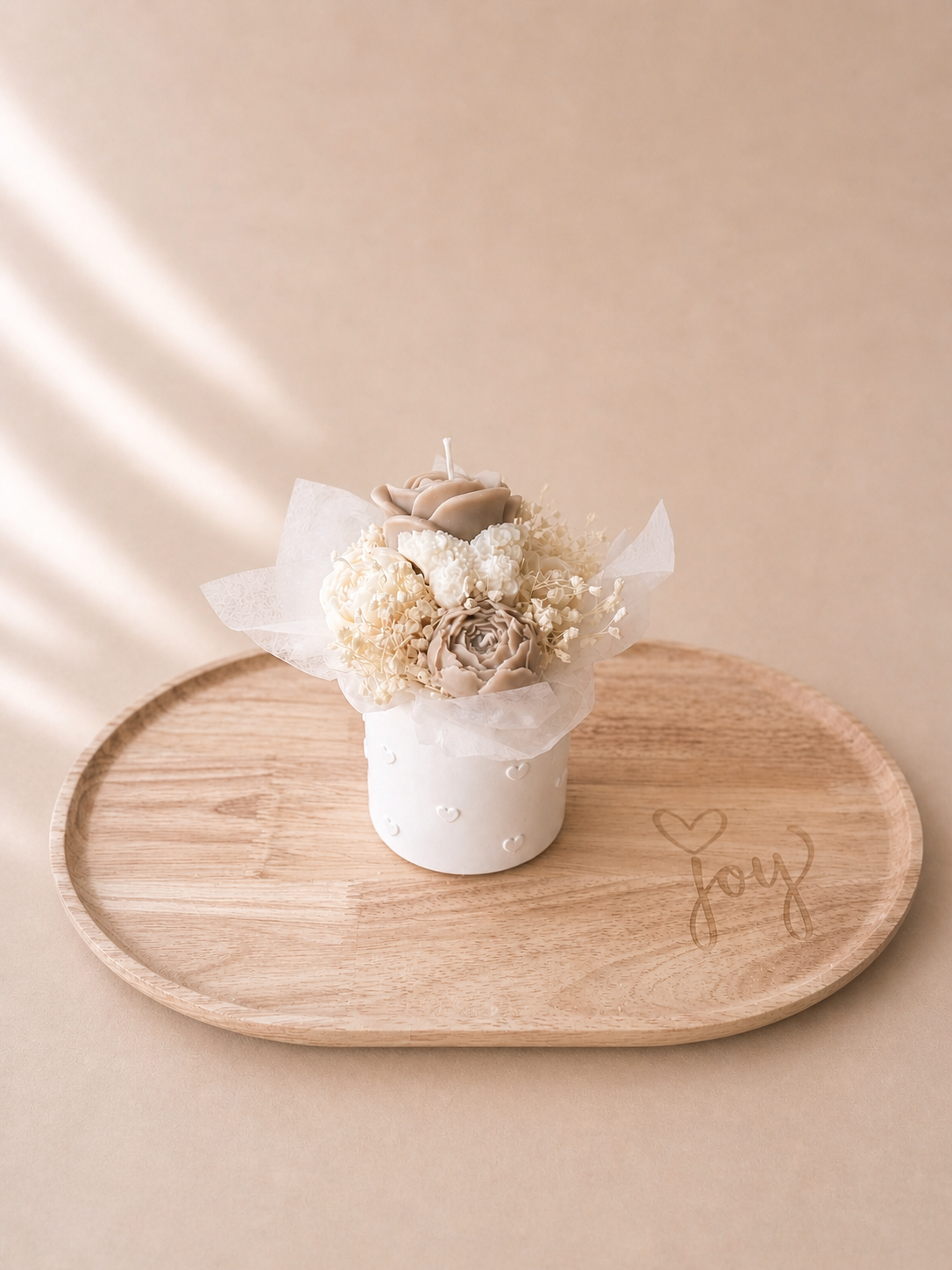 Petit Vanilla Sand - Kerzengesteck