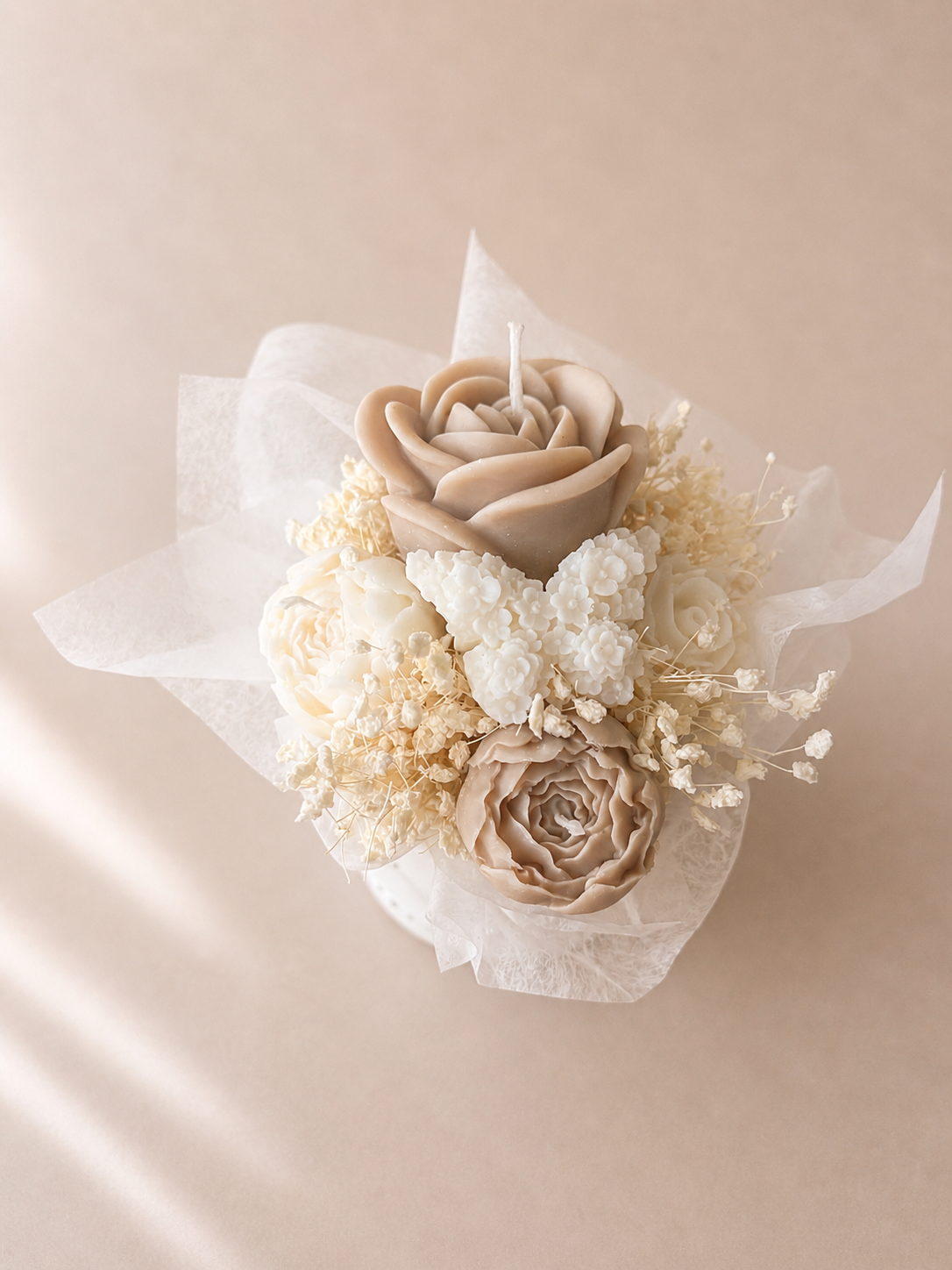 Petit Vanilla Sand - Kerzengesteck