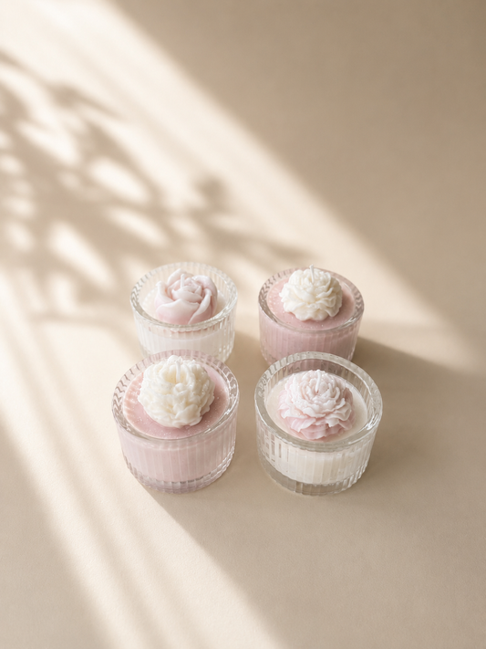 Rosé Charm Set - Tischdekoration/ Teelichter (4)