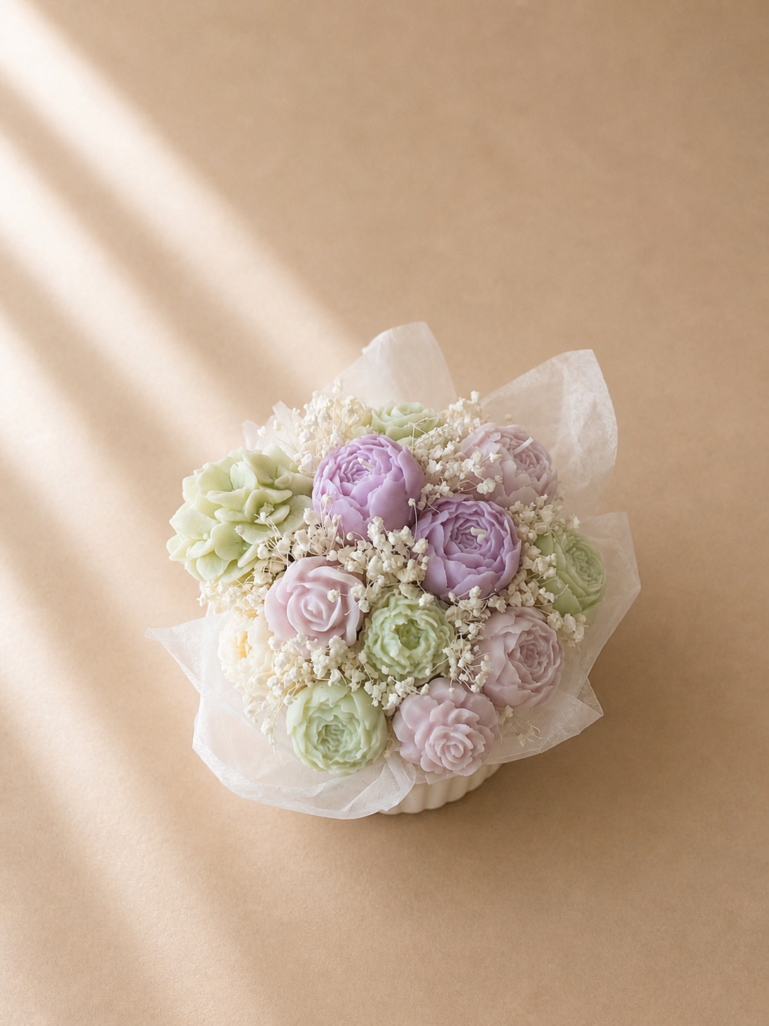 Pastel Bloom - Kerzengesteck