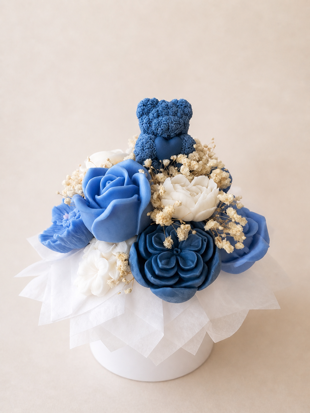 Blue Serenity Bouquet - Kerzenstrauß