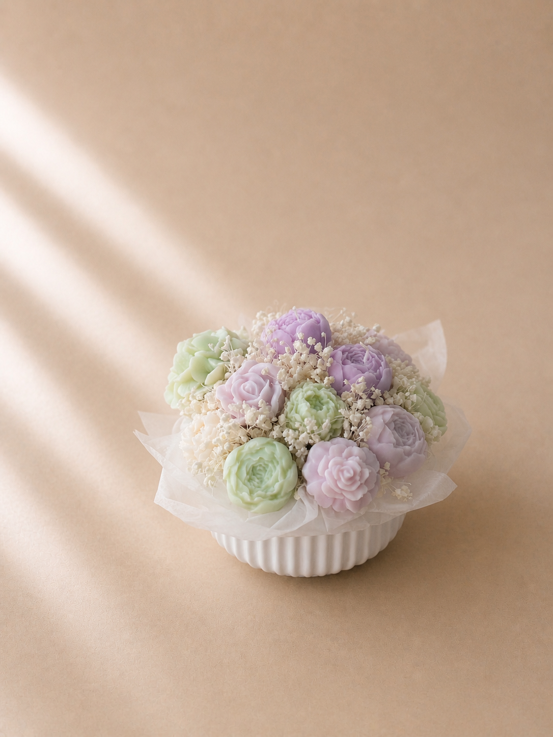 Pastel Bloom - Kerzengesteck