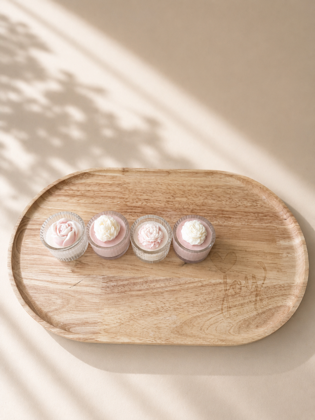 Rosé Charm Set - Tischdekoration/ Teelichter (4)