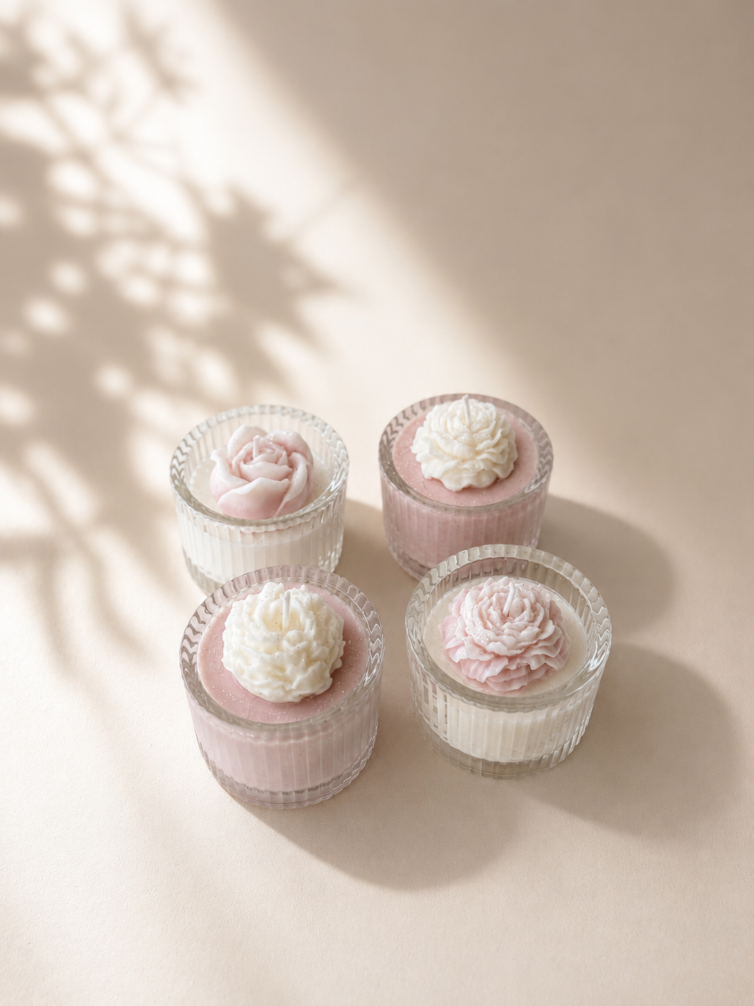 Rosé Charm Set - Tischdekoration/ Teelichter (4)