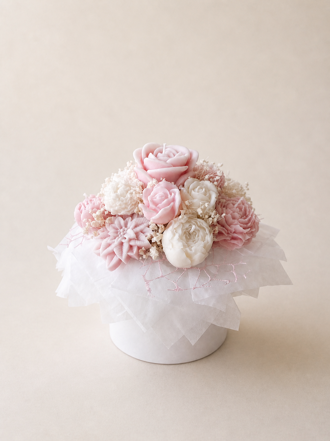 Rosé Blush Couture - Kerzenstrauß