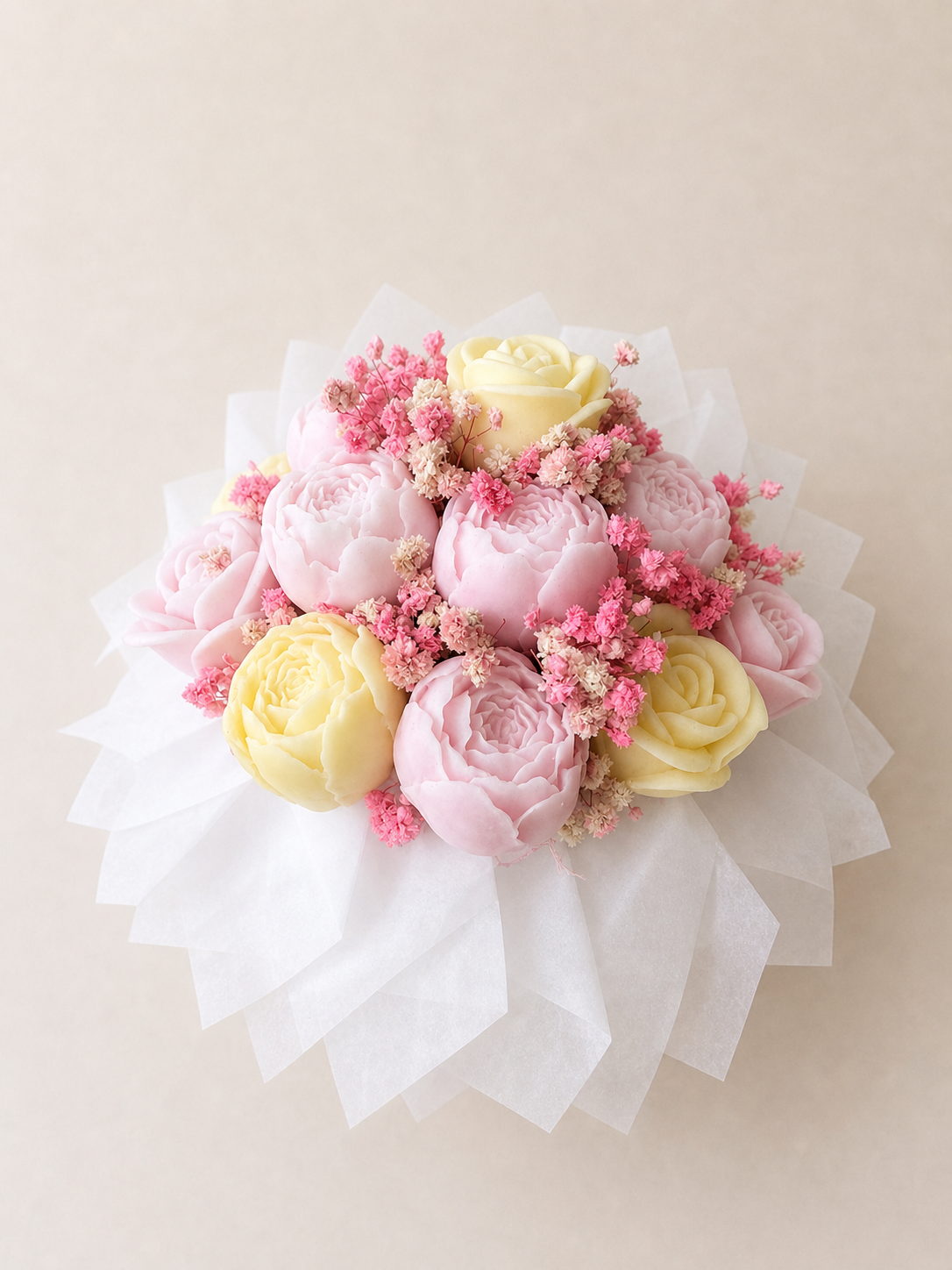 Rosé & Butter Signature - Kerzenstrauß