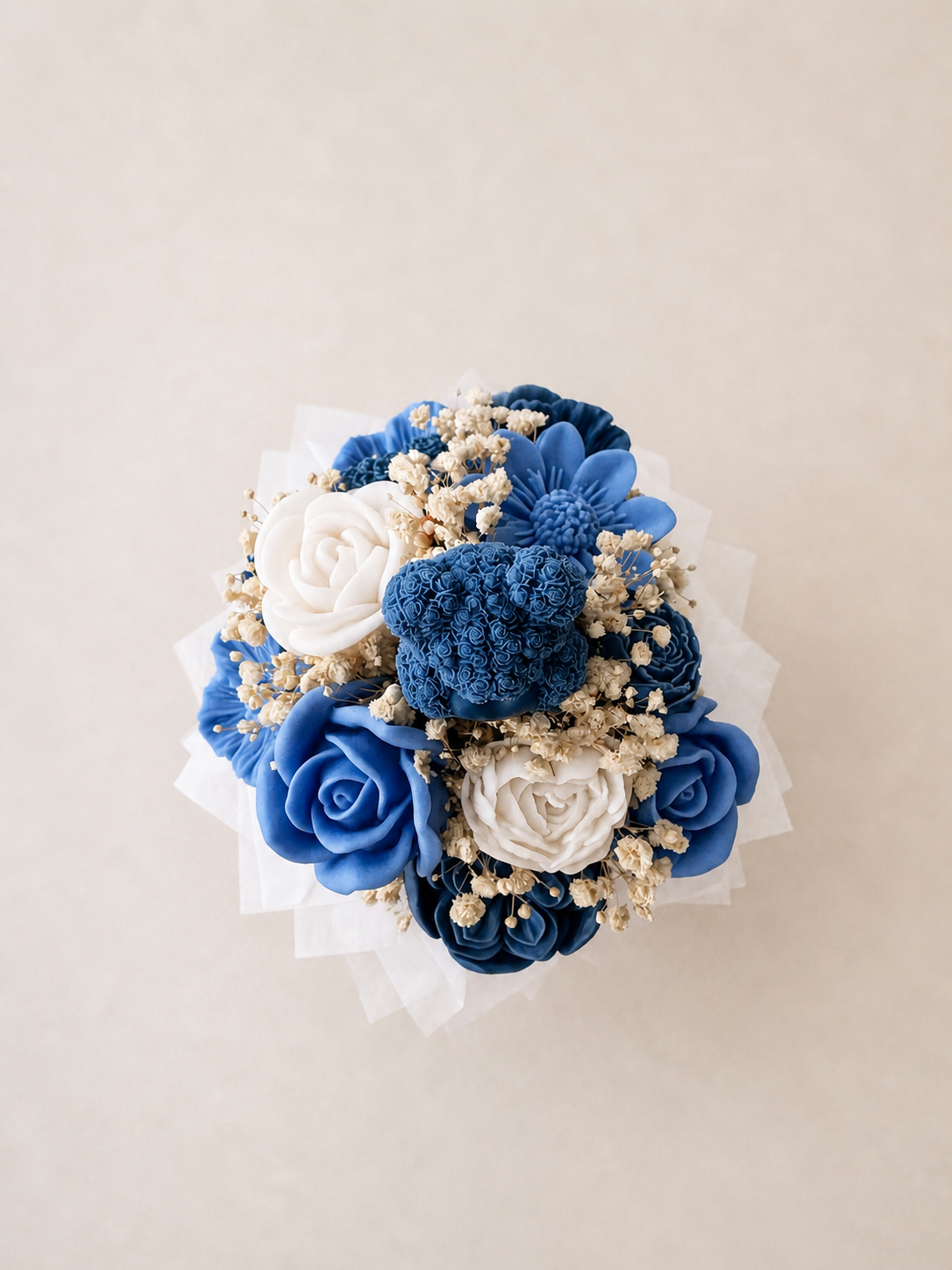 Blue Serenity Bouquet - Kerzenstrauß