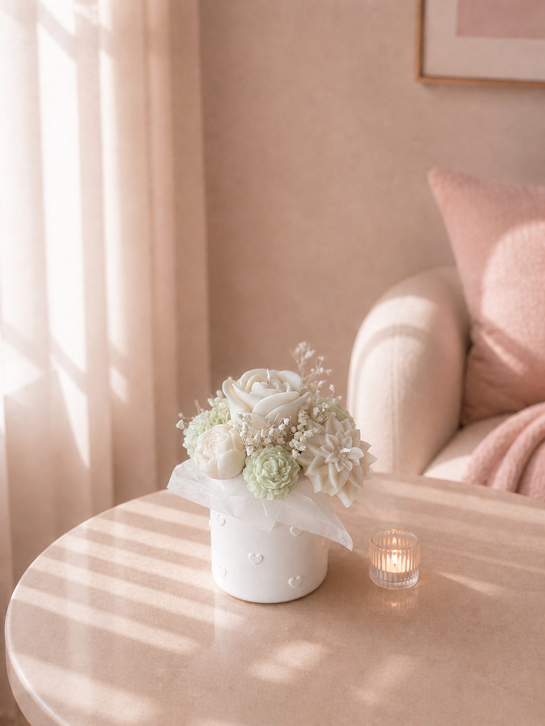 Petit Mint Bloom - Kerzengesteck