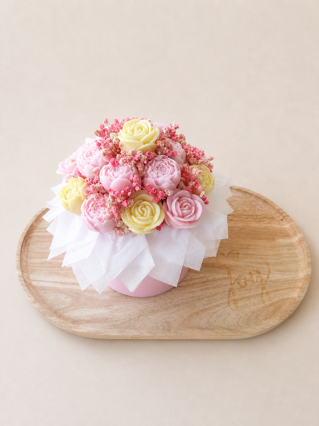 Rosé & Butter Signature - Kerzenstrauß