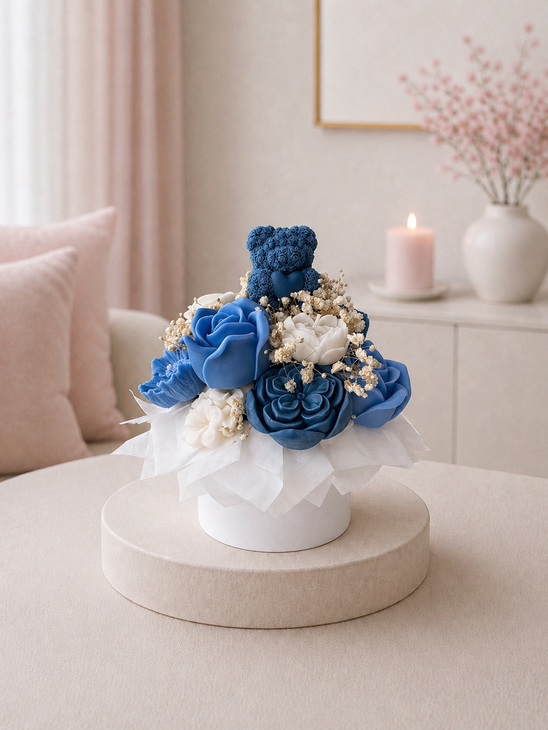 Blue Serenity Bouquet - Kerzenstrauß
