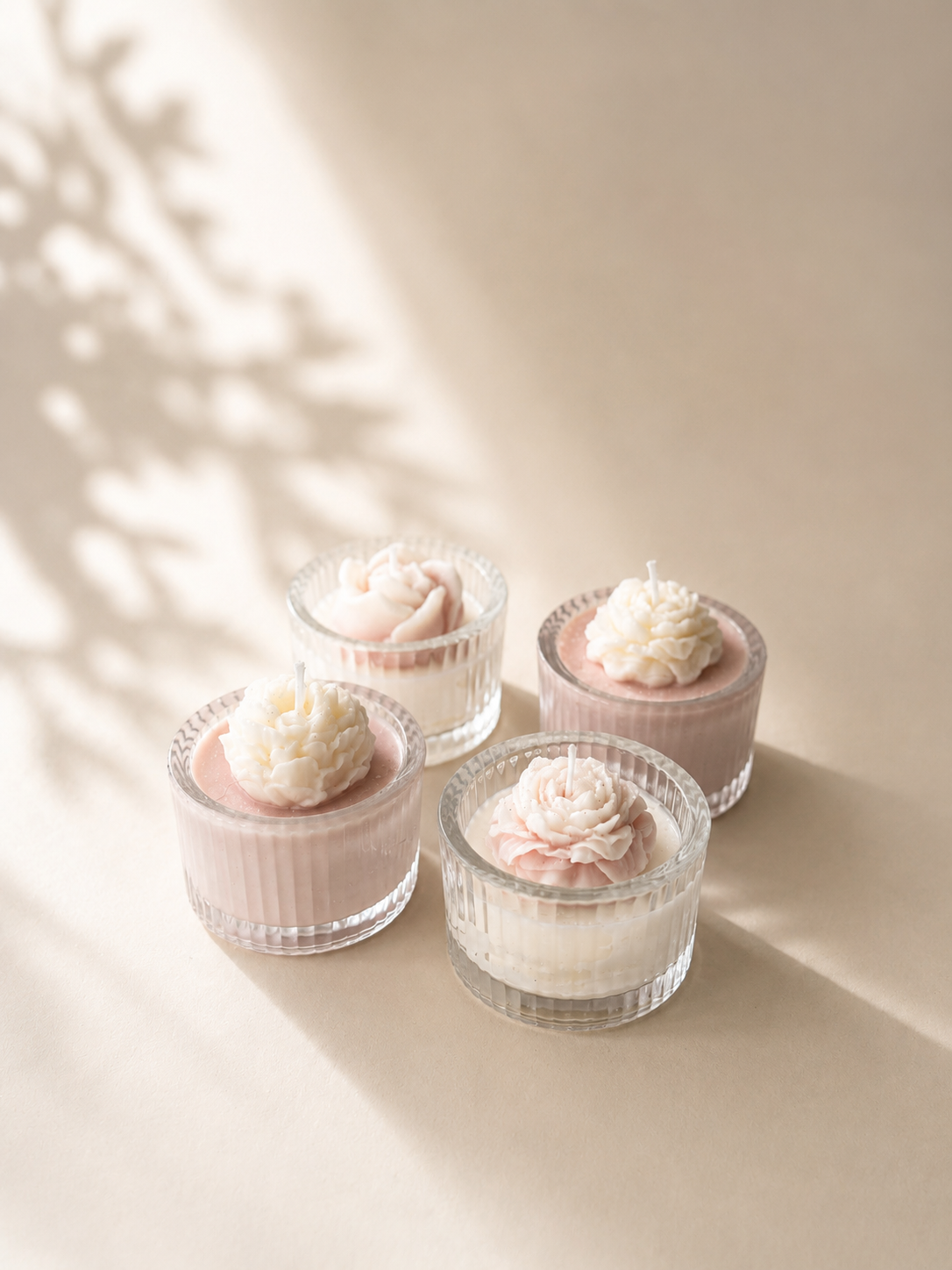 Rosé Charm Set - Tischdekoration/ Teelichter (4)