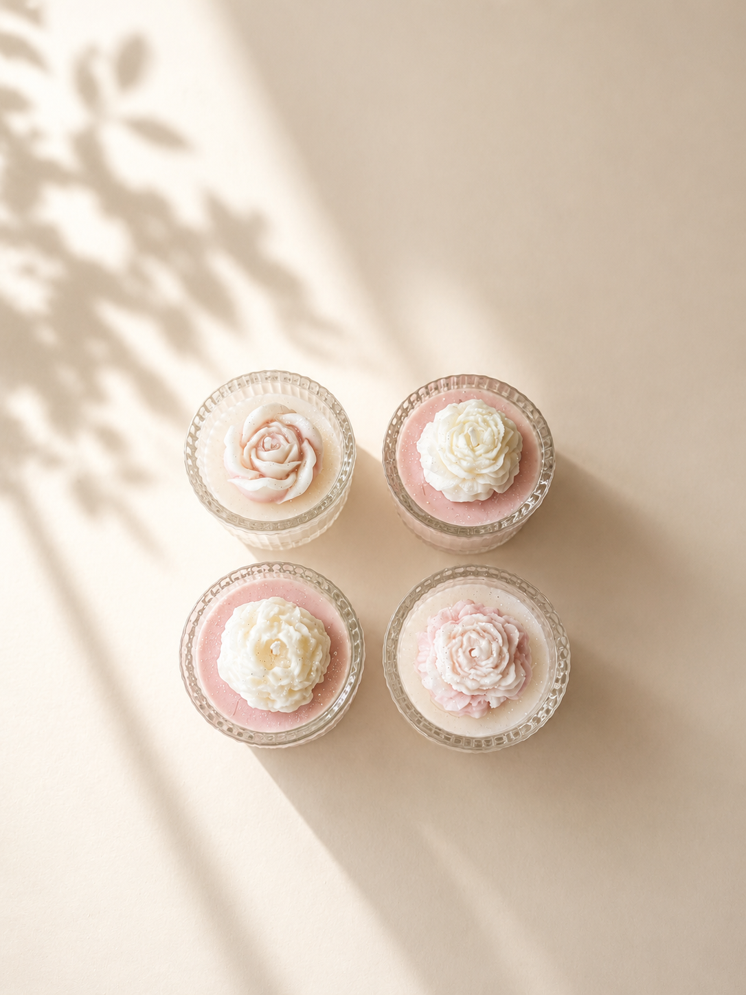 Rosé Charm Set - Tischdekoration/ Teelichter (4)